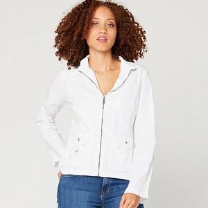 XCVI Picturesque Flap Pocket Utility Jacket Zip Front Cotton North Star